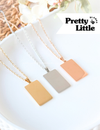 Rectangle Charm Necklace #15