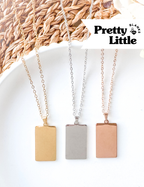 Rectangle Charm Necklace #15