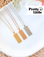 Vertical Rectangle Charm Necklace #12