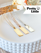 Vertical Rectangle Charm Necklace #12