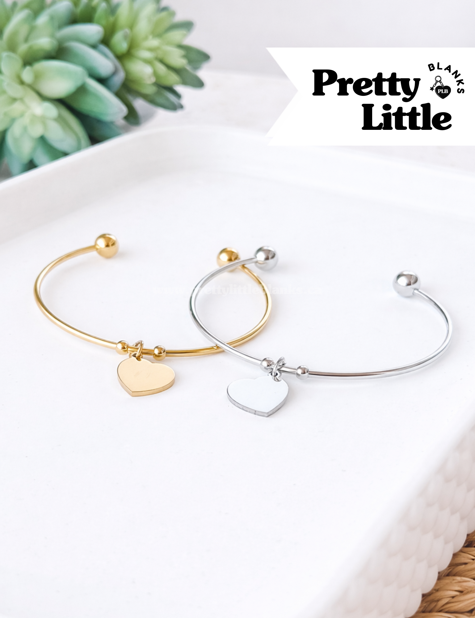 Heart Bangle Bracelet #8