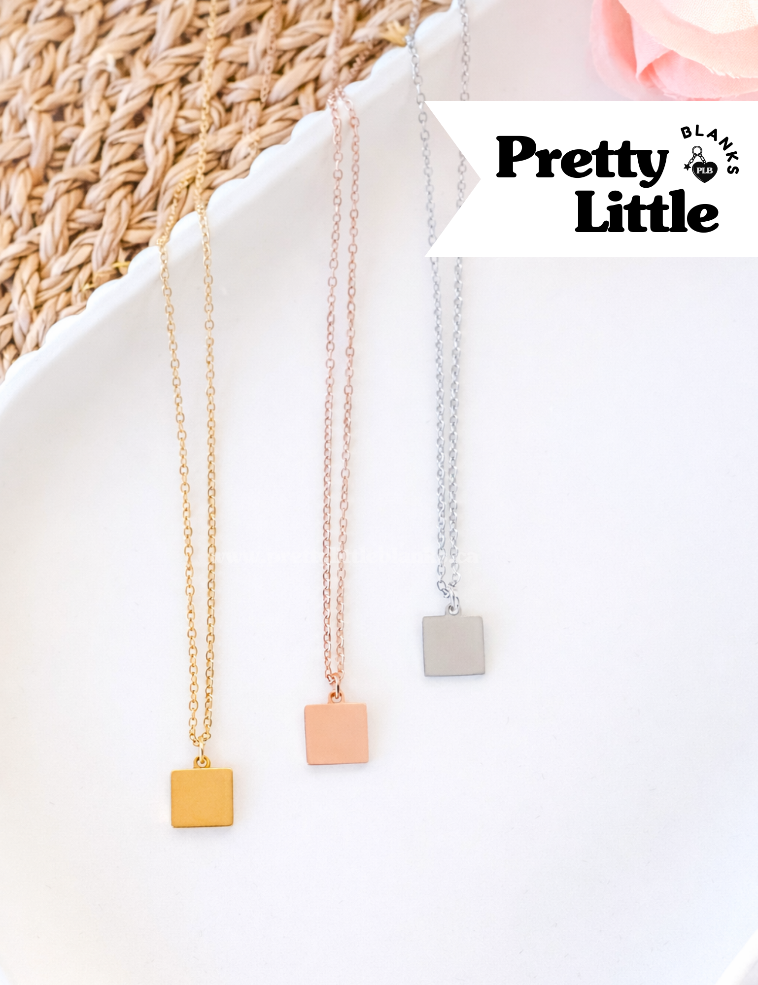 Mini Square Pendant Necklace #18