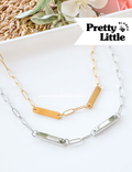 Paperclip Bar Necklace - 2 Bars #22