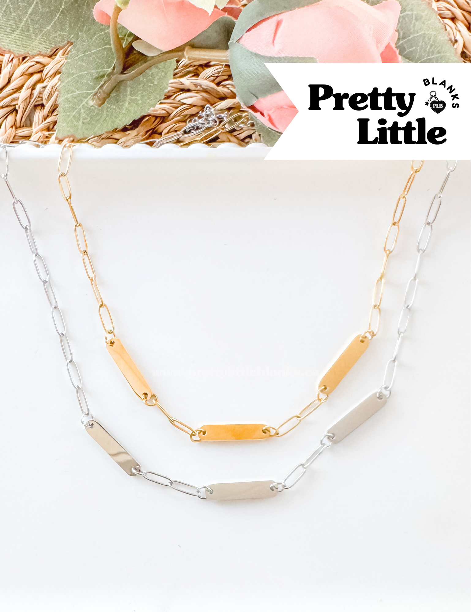 Paperclip Bar Necklace - 3 Bars #27